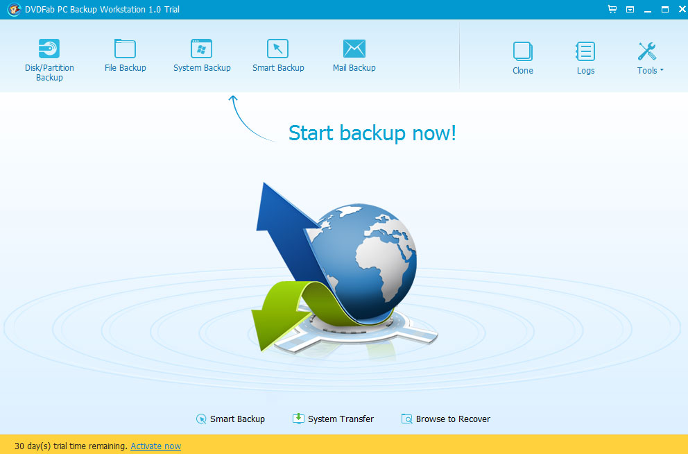 Click to view DVDFab PC Backup 1.0.0.3 screenshot