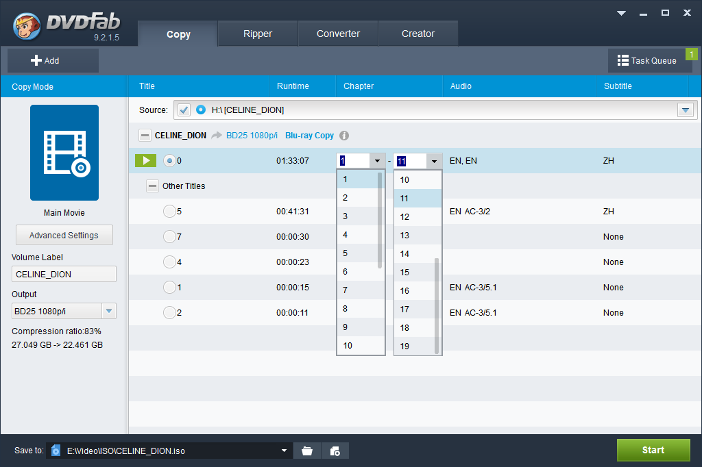 DVDFab Blu-ray Copy Screenshot