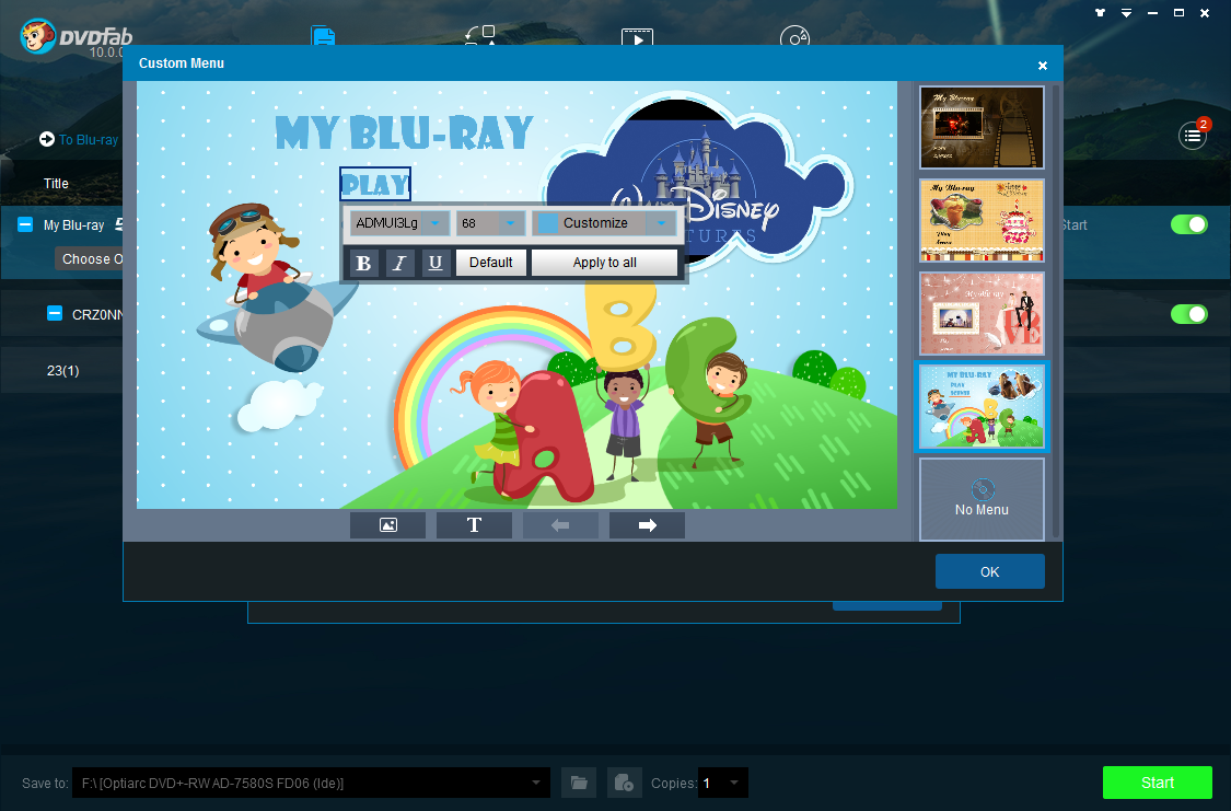 DVDFab DVD to Blu-ray Converter Screenshot