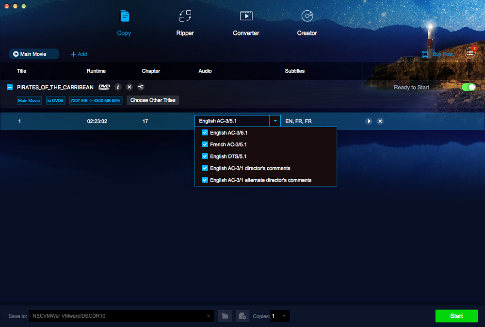 DVDFab DVD Copy for Linux Screenshot