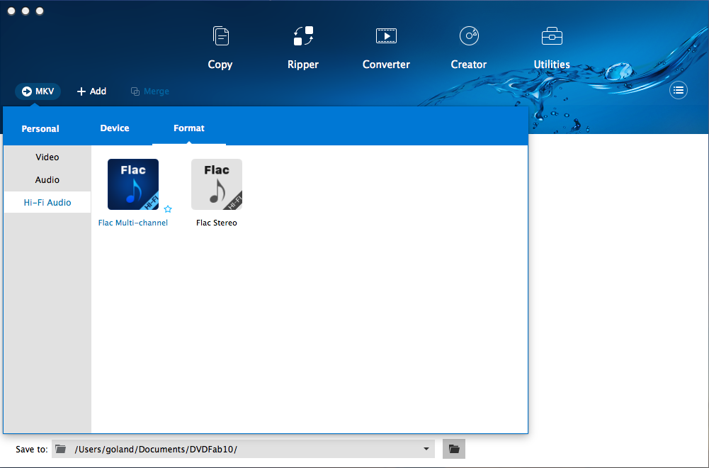 DVDFab Hi-Fi Audio Converter for Mac screenshot DVDFab Hi-Fi Audio Converter for Mac screenshot