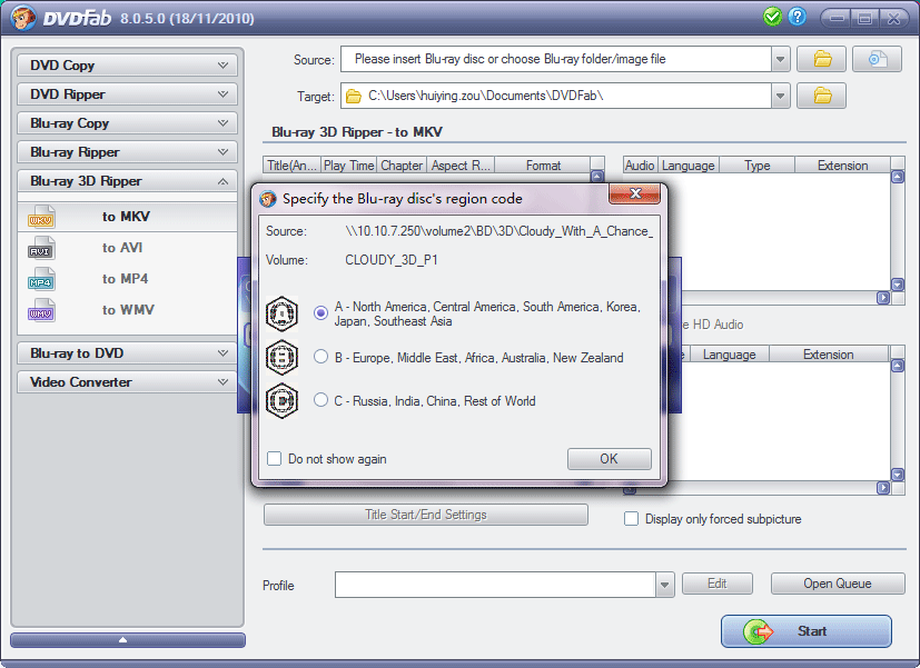 Convert Bluray 3D to MKV 3D Video