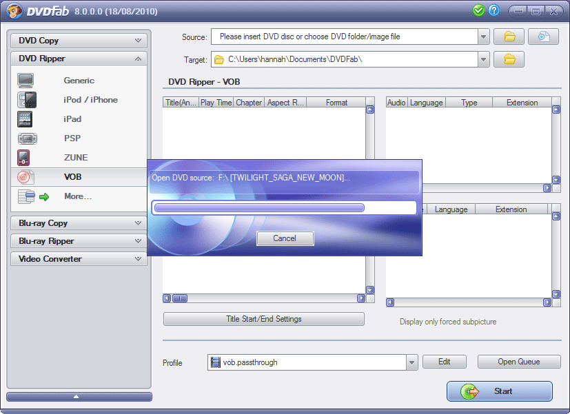 How to Rip and Convert DVD to VOB with DVD to VOB Ripper?DVDFab8