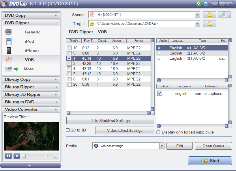 How to Rip and Convert DVD to VOB with DVD to VOB Ripper?DVDFab8