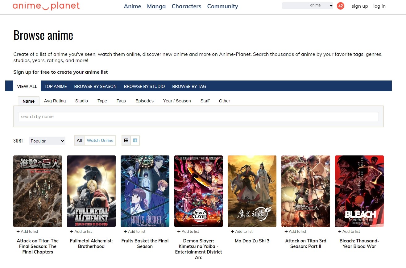 Anime Planet Review & 11 Best Anime Planet Alternatives