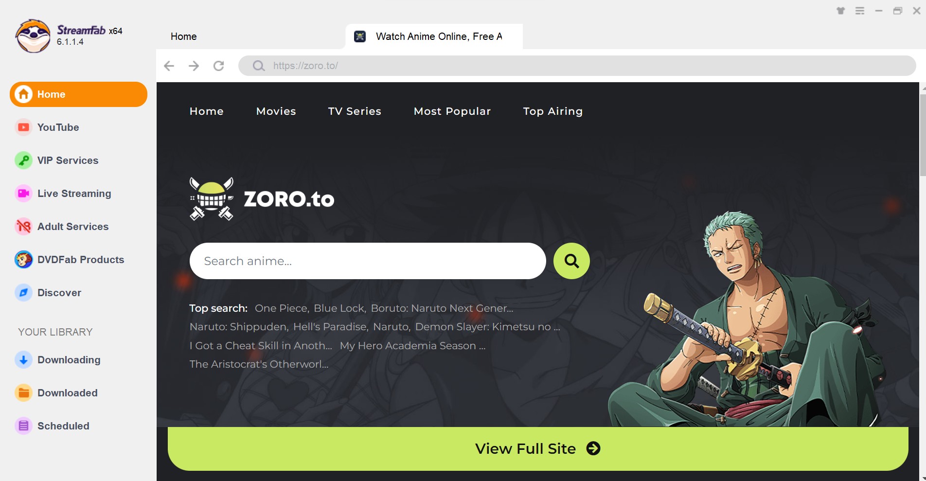 Zoro.to downloader