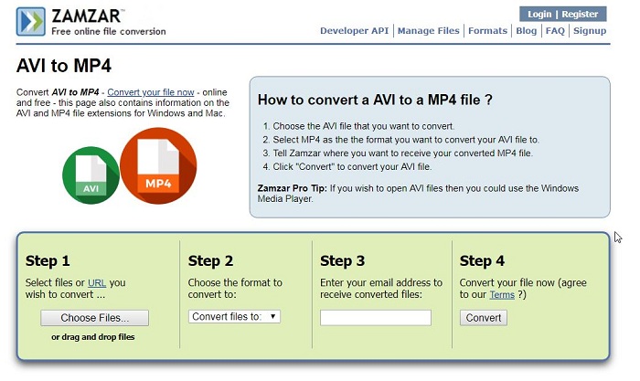 how to convert avi