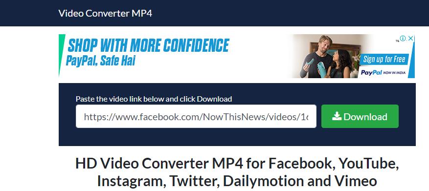 convert facebook video to mp4 online