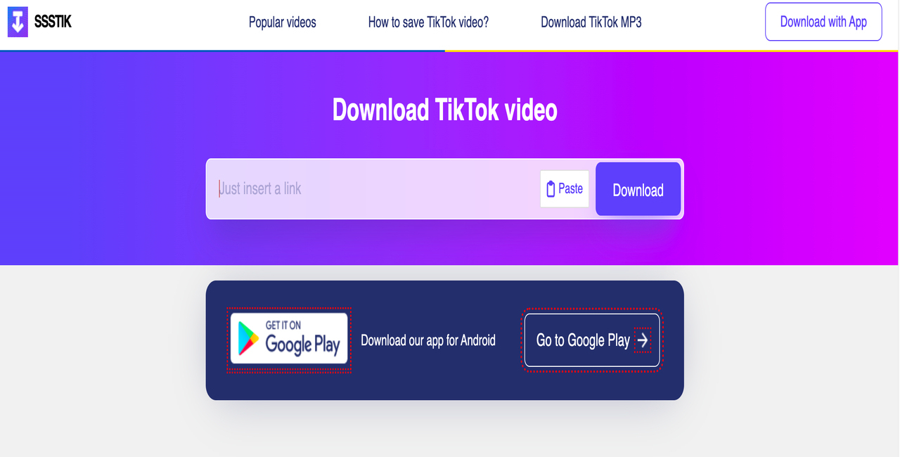 SSSTikTok  Browser Tool For TikTok Music Downloader