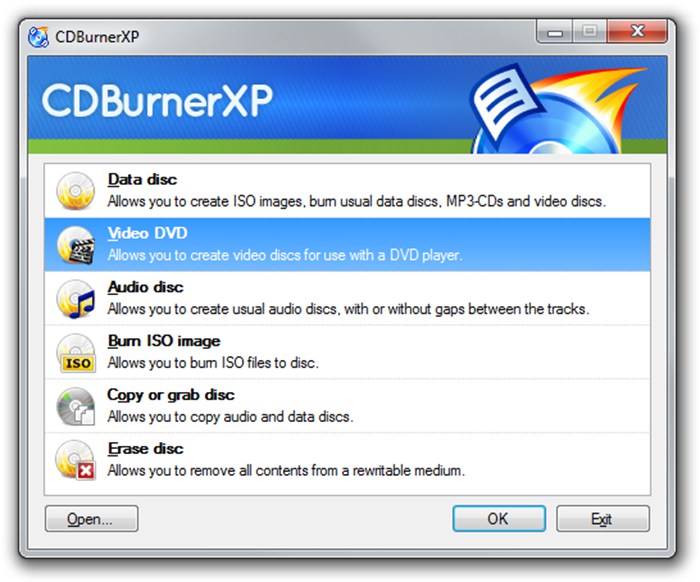 list of all free cd burning software