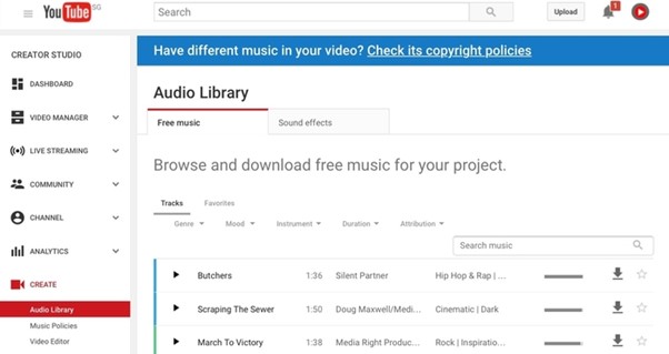 How to use  Free Audio Library to get Copyright free music and Sound  Effects & monetize video 