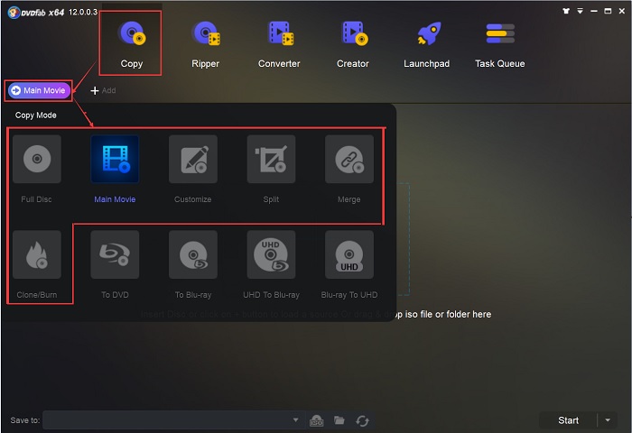 dvdfab ripper automatically select all tracks