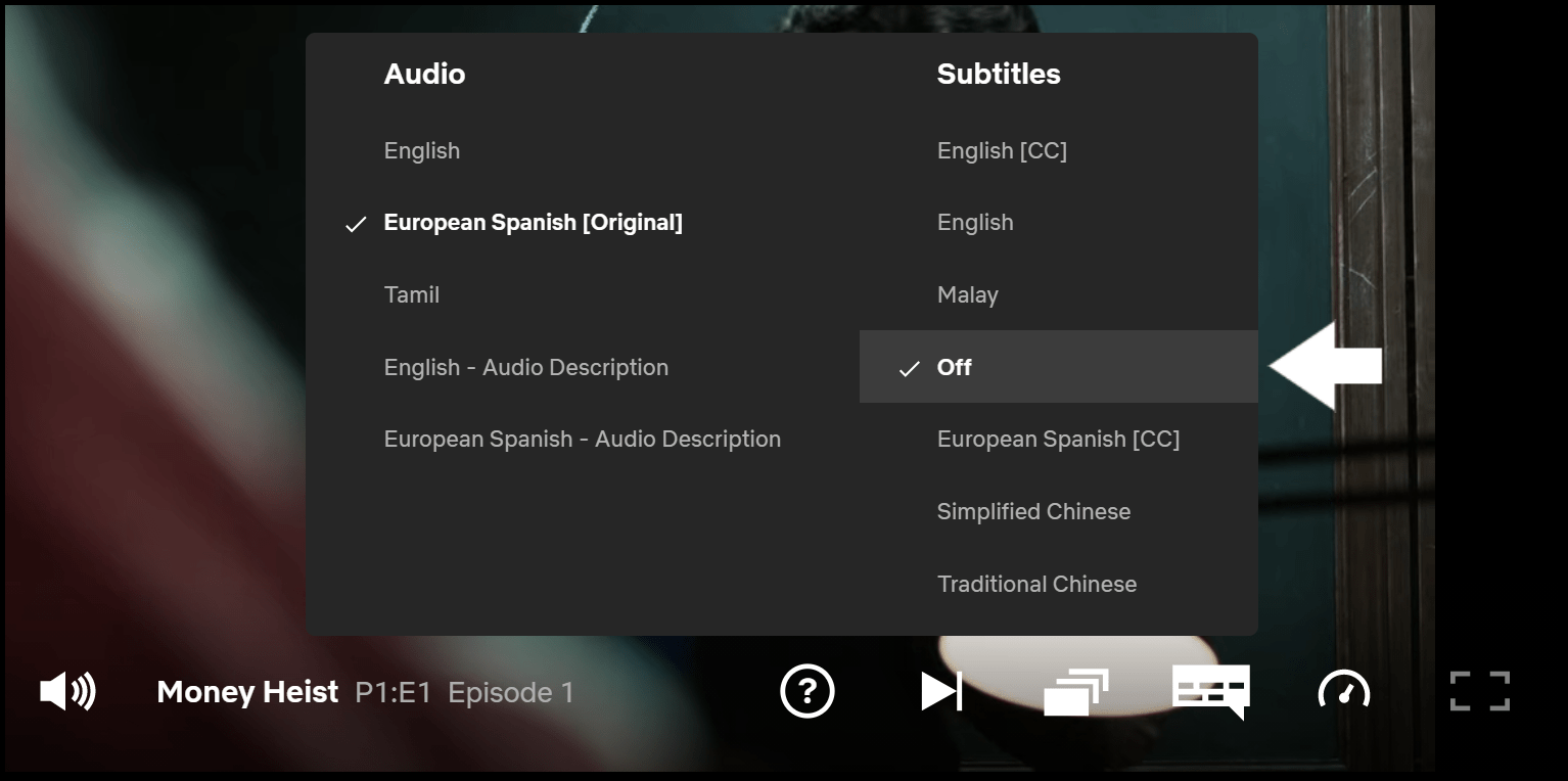 adjust netflix subtitles